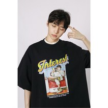 아메리칸 순면 여름 루즈핏 반팔 티셔츠 반팔 남ins