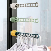 틈새 옷걸이 여행용 접이식 좁은공간 창틀 창문 욕실 선반 좁은 만능 공간활용 수납 행거, 3p, 블루