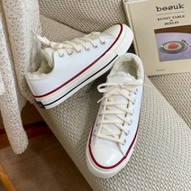 밀로바니 캔버스 퍼안감 여성 겨울 스니커즈