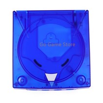 오락기 레트로 옛날오락기 가정용 오락실 게임기 세가 드림캐스트 DC 비디오 게임기용 하우징 케이스 투명 교체 플라스틱 쉘 반투명, clear blue