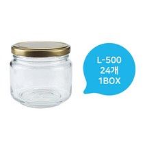 잼병 고추장병 수제청 과일청 유리병 500 24개 1BOX 실링지 수축필름, 뚜껑_화이트