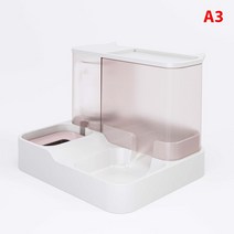 고양이 강아지 자율배식 자동급식기 투명 물 디스펜서 포함 고양이 자동 공급기 애완 동물 먹이 음식 식수, 03 3