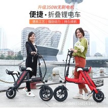 Surron전기 자전거 36V 싱글 시트 접이식 초경량 전기 자전거 미니 더블 리튬 배터리 휴대용 전기 자동차, black+10AH 40-45KM