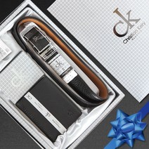 남자 지갑 벨트 선물세트 벨트CK-9005+중지갑CK-218 케이스