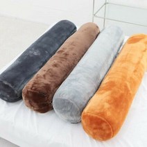 베개 필로우 목쿠션 배개 숙면 밍크 극세사 온열 바디 일자형 긴 롱, 오렌지, 선택완료