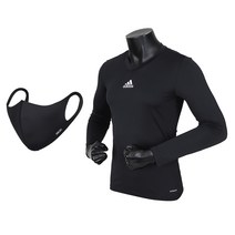 아디다스 테크핏 베이스 기능성의류 긴팔티셔츠 운동복 + 패션마스크