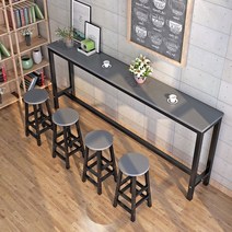 바 테이블 홈바 카페 스탠딩 매장 아일랜드 식탁 수납형 주방 인테리어, 모으다, 뼈대, 120 x 30 x 100 + 2 의자