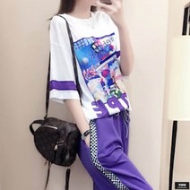 가바바 여성 트레이닝복세트 배경화면이 이쁜 여름 트레이닝복세트 G45054