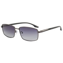 DFMEI 스퀘어 메탈 편광 선글라스 남성