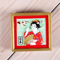 POMTOR 캐릭터 입체 수지 도쿄 일본 관광 기념품 냉장고 자석 자석 일본 댄서 닌자 장식 + (물고기비늘 걸레 증정 이벤트), 뷰티 페인팅, 중간