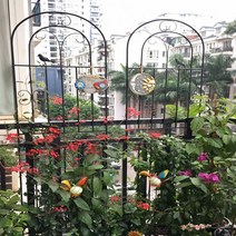 정원 가든아치 단독주택 꾸미기 클레 마티스 포도 나무 프레임 장미 심기 울타리 야외 꽃 지원 막대 철 식물, [08] 흰색 너비 50cm 높이 2.2m