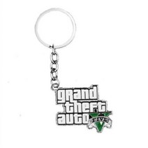 자동차번호판키링 키홀더 Muti-Pendant Key Holder PS4 Xbox PC Keyfob Game GTA V Theft Auto 5 Keychain Fans ChaINS, [02] 02