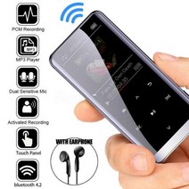 블루투스 MP3 플레이어 HIFI 스포츠 음악 스피커 터치 키 내장 8 기가 바이트 16 기가 바이트 32G 64G 라디오 FM 녹음 미니 휴대용 워크맨, 64GB Bluetooth