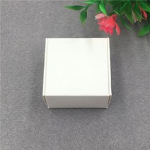 수납 박스4x4x2.5cm 비누 꽃 화장품 선물 상자 캔디 컬러 크래프트 종이 포장 골판지 컨테이너, 02 White
