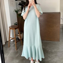 스위트플러스 임부복 반팔 링클프리 버블엠보 인어 원피스