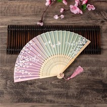 QKP318810매화나비 접이식 대나무 부채 전통부채, 1