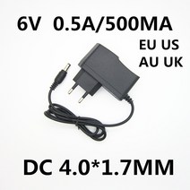 파워 서플라이 전원공급 장치 6v 0.5a 500ma ac dc 전원 공급 어댑터 충전기 6 v 볼트 omron i-c10 m4-i m2 m3 m5-i m7 m10 m6 m6w, DC 4.0-1.7mm, au 플러그
