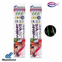 하야부사 선상볼락 전갱이 카드 채비 SD724 6본 바늘