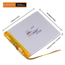 3 라인 폴리머 리튬 배터리 306080 3.7V 2500MAH 306082 전자 책 용 크레마 사운드 교체