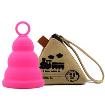 생리컵 생리컵추천 위생생리컵 timkdle period 컵 여성 위생 제품 실리콘 생리 컵 copa menstrual plegable with 휴대용 가방, 생리컵 레드, 작은