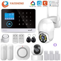 자전거경보기 자잔거 도난방지 열쇠 무선 WIFI GSM 홈 보안 경보 시스템 알렉사 및 구글과 호환되는 모션, 16 O_04 영국 플러그, 15 O_04 영국 플러그
