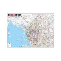 경기도 개발계획도 수도권 부동산 지도 (코팅 대형 210x150), 일반천