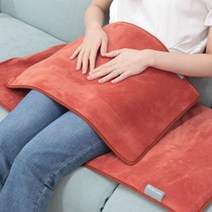 온열 찜질기 허리 전기 어깨 배 복부 맥반석 찜질매트, [중형]오렌지