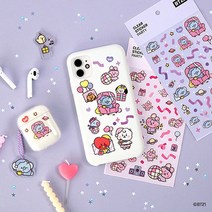 (방탄소년단굿즈)BT21 클리어 스티커 2p세트(PARTY) 948222, 슈키