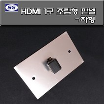 신길전자 벽부판넬 알루미늄 플레이트 70 X 115 HDMI 1구 ㄱ자 조립완제품, HDMI 1구 판넬 조립형 ㄱ자 알루미늄 월 플레이트