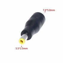 DC 7.4x5.0mm 암-5.5x2.5mm 전원 어댑터 플러그 변환기 노트북 충전기 커넥터 잭 아수스 도시바 용, 01 금