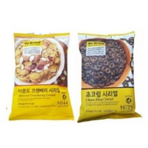노브랜드 시리얼 아몬드크랜베리와 초코링 대용량 2팩, 1set(아몬드1팩+초코링1팩)