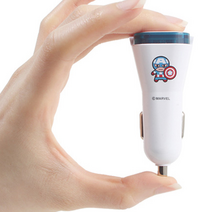 마블 라이센스 차량용 시거잭 USB 2구 충전기 KC인증, 시빌워-아이언맨