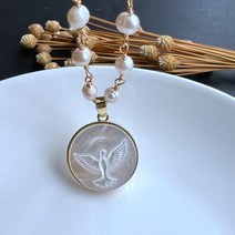 성당 미사 선물 프로모션 21mm 천연 담수 진주 크로스 amp 산 베니토 어머니 목걸이 여성 및, [03] holy spirit, [02] 50cm, 03 holy spirit_02 50cm