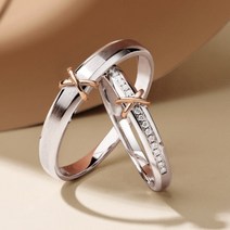 YUEMEIYD 커플링 반지 남자 여자 심플 매듭 오픈조절가능 커플반지 한쌍 세트