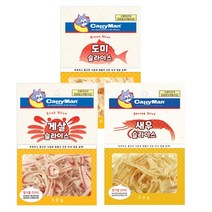캐티맨 슬라이스 맛살 3종혼합(25g 게살 도미맛살 새우), 3개