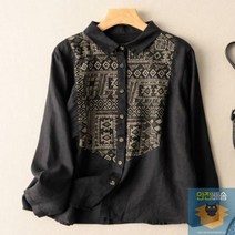 WM 에스닉_LC160_남방_패턴셔츠_블라우스_루즈핏_면마 286D WM