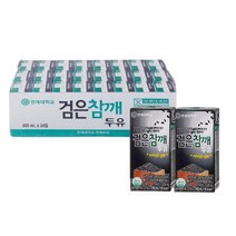 [메가마트]연세우유 검은 참깨 두유 200ml*24개, 1개, 200ml