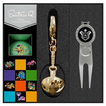 골프공 볼라이너 잔디보수기 필드용품 골프선물세트, 은장, 1개