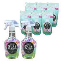 샤프란 꽃담초 섬유탈취제 연꽃 400mlx2+리필 320mlx6, 2개, 400ml