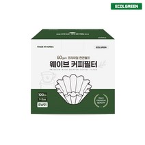 웨이브 커피필터 칼리타 155 천연펄프 드립필터, EW01 웨이브필터 1~2인용100매, 1개, 100매입