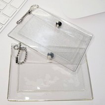 투명 PVC 카드 명함 케이스 지갑 홀더 반짝이 펄