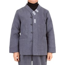 만덕몰 겨울용 남성 누비 브이넥 배색조각 2ps 개량 생활한복 절복 법복