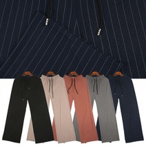 에밀린 핀스트라이프 패션 와이드 밴딩팬츠