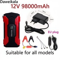 점프스타터자동차 점프 스타터 시작 장치 배터리 보조베터리 98000mAh 점프 스타터 자동 버스터 비상 부스, 02 B 12V98000mAh