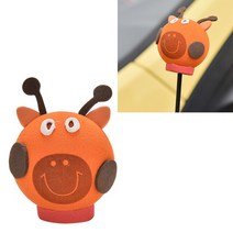 자동차 안테나 샤크안테나 dmb 후방카메라 네비게이션 뜨거운 판매 노란색 귀여운 승리 손가락 토퍼 에바 장식 토퍼 공, 기린
