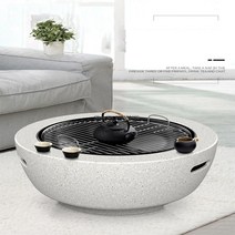 개인화로 미니화로 1인용화로 미니그릴 라운드 야외 화재 구덩이 테이블 메쉬 인클로저와 바베큐 그물과 가