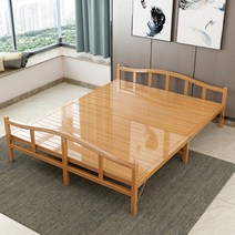 접이식 대나무 침대 병원 렌탈 나무 대청마루 바닥, 폭 60 x197cm 길이탄화 와이드