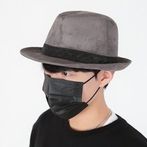 라핑 스웨이드 남녀공용 크랙 중절모 가죽 페도라 (일반사이즈 / 빅사이즈)