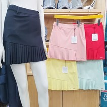 루이까스텔 여성 봄 여름 A라인 솔리드 밴딩 플리츠 스커트 치마바지 3FTSQ391