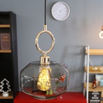 헤일리 1등 팬던트 조명 A타입 (유리+골드) 북유럽 식탁 카페 인테리어